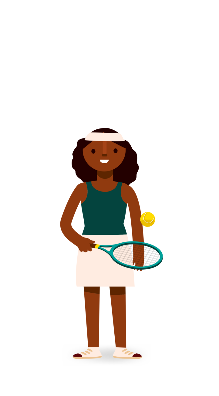 Teilnehmerin – Kind mit Tennisschläger