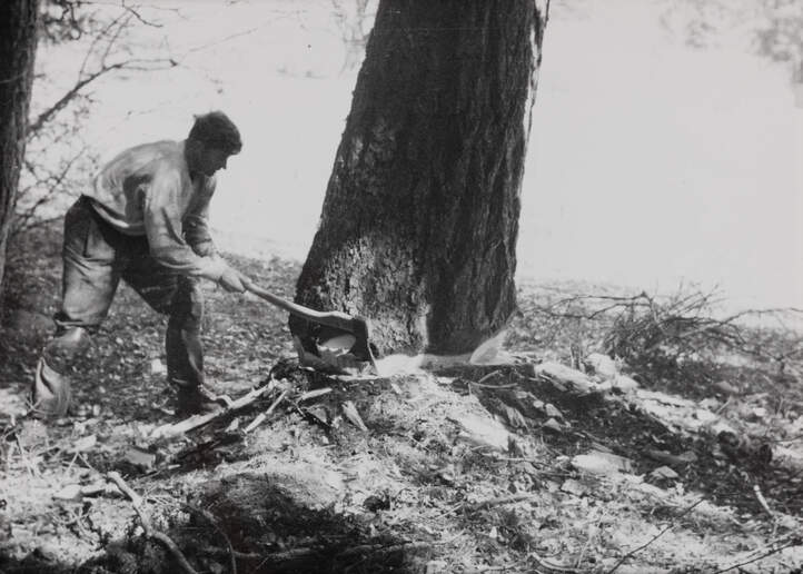 Magglingen Lärchenplatz Bauarbeiten 1946