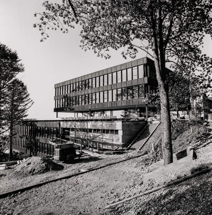 Schulgebäude Magglingen im Bau 1970
