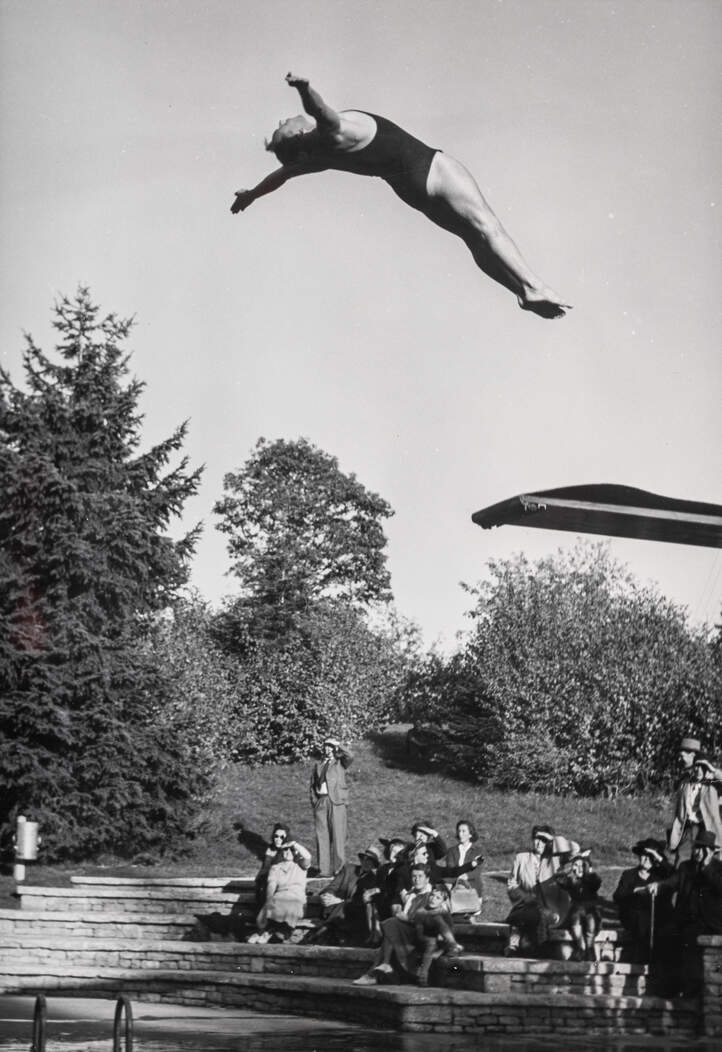 Wasserspringen Freibad Magglingen 1949