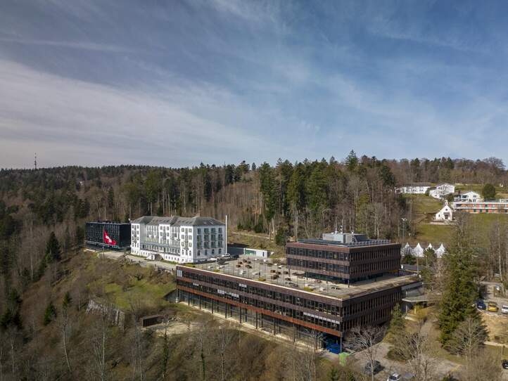 Flugaufnahme BASPO Grand Hotel Hochschule Hauptgebäude