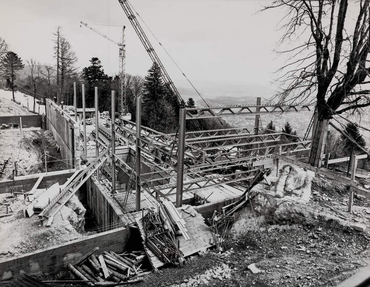 Schulgebäude Magglingen im Bau 1969