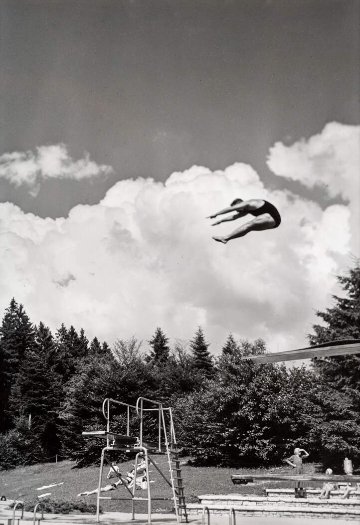 Wasserspringen Freibad Magglingen 1951