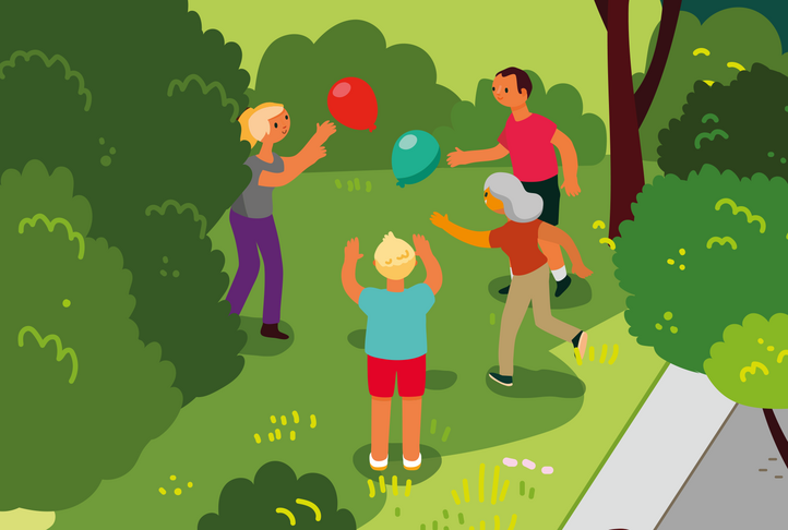 esa – Illustration zu Übung «Spiel mit Ballonen»